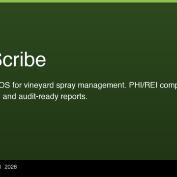 VitisScribe Launches as the First Purpose-Built Operating System for Vineyard Spray Management and Compliance